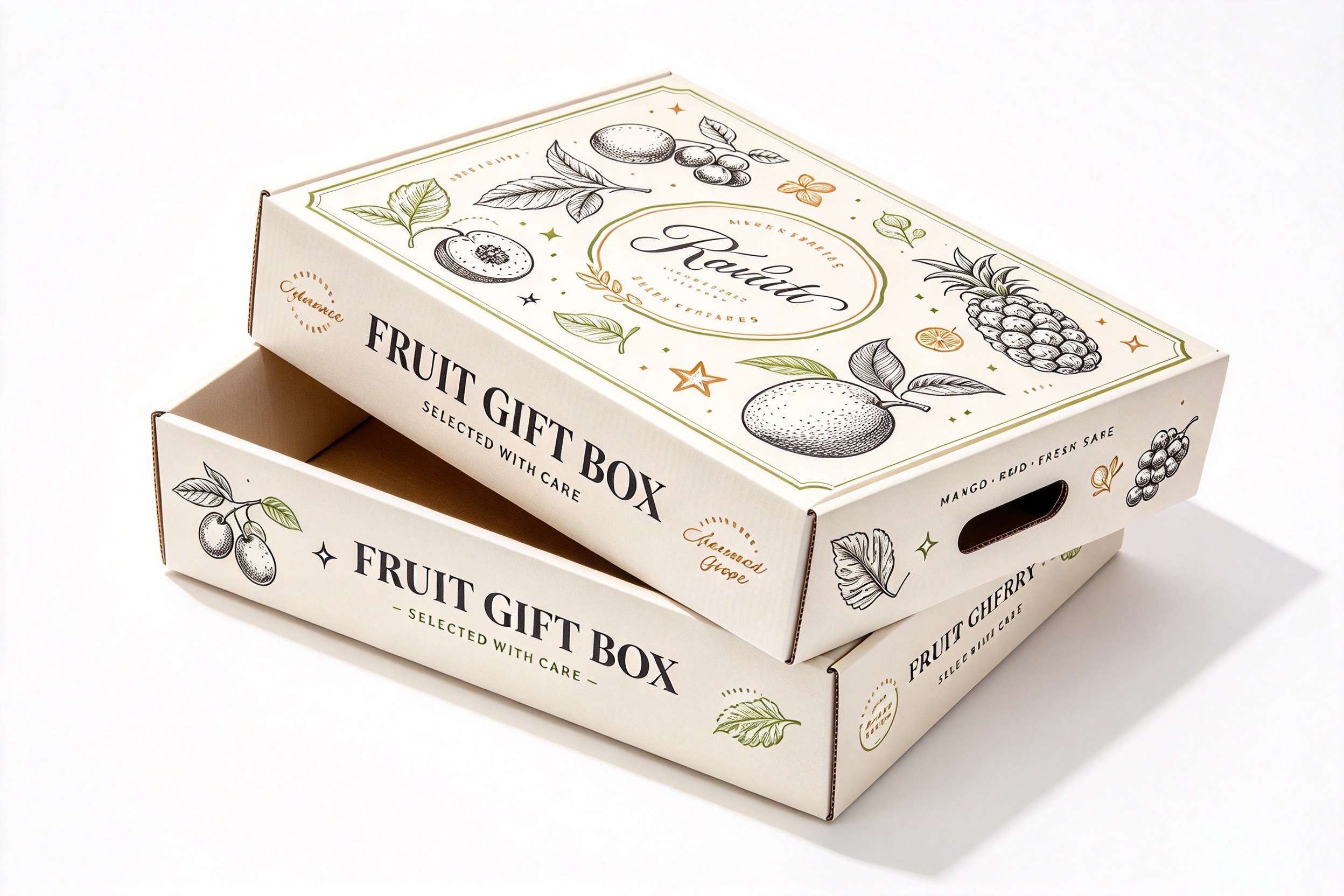 Botanical Fruit Gift Lid & Base Box packaging product