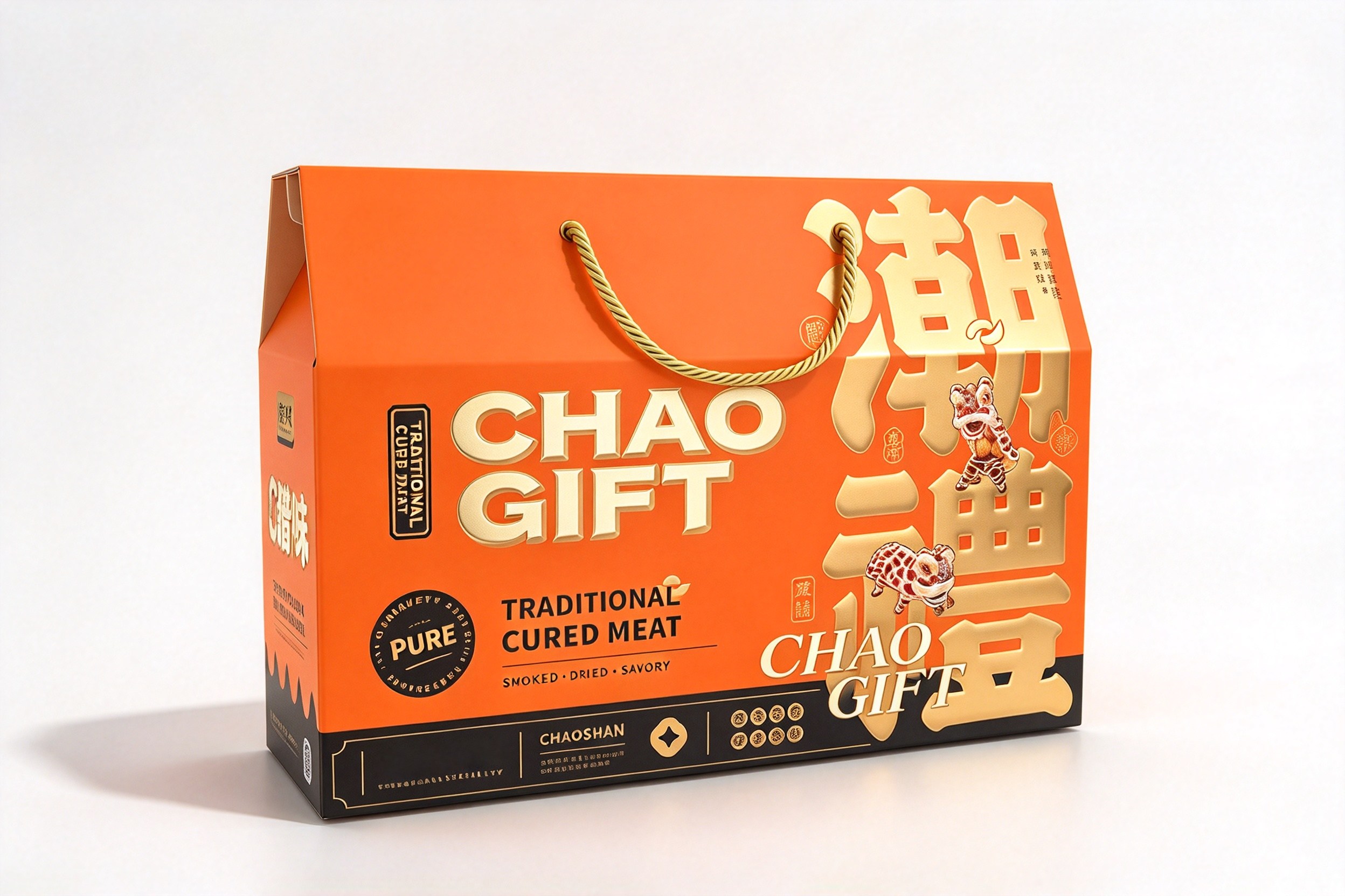 Chao Gift Traditional Cured Meat Gable Gift Box packaging product