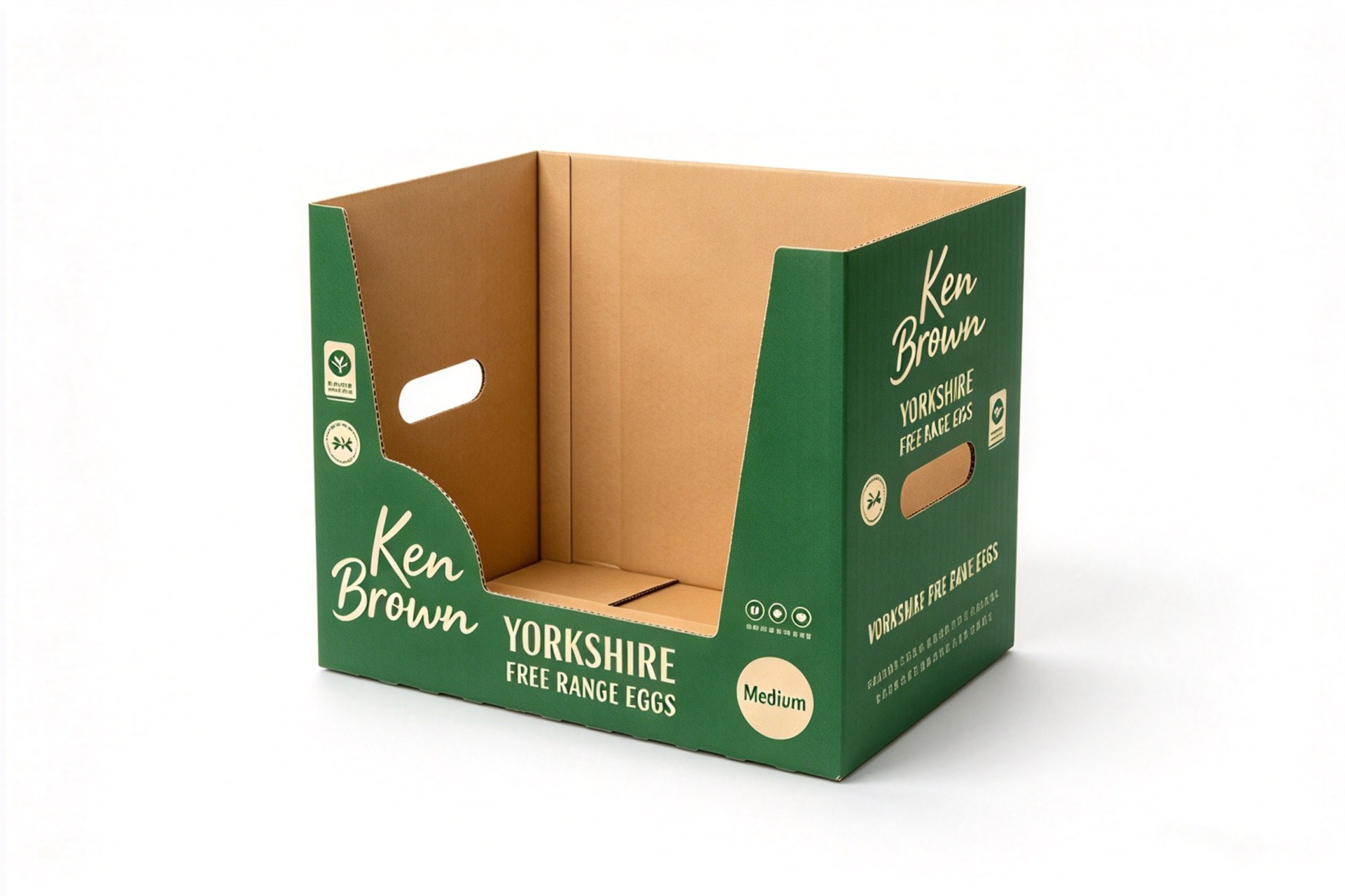 Corrugated Free-Range Egg Retail Display Box packaging product