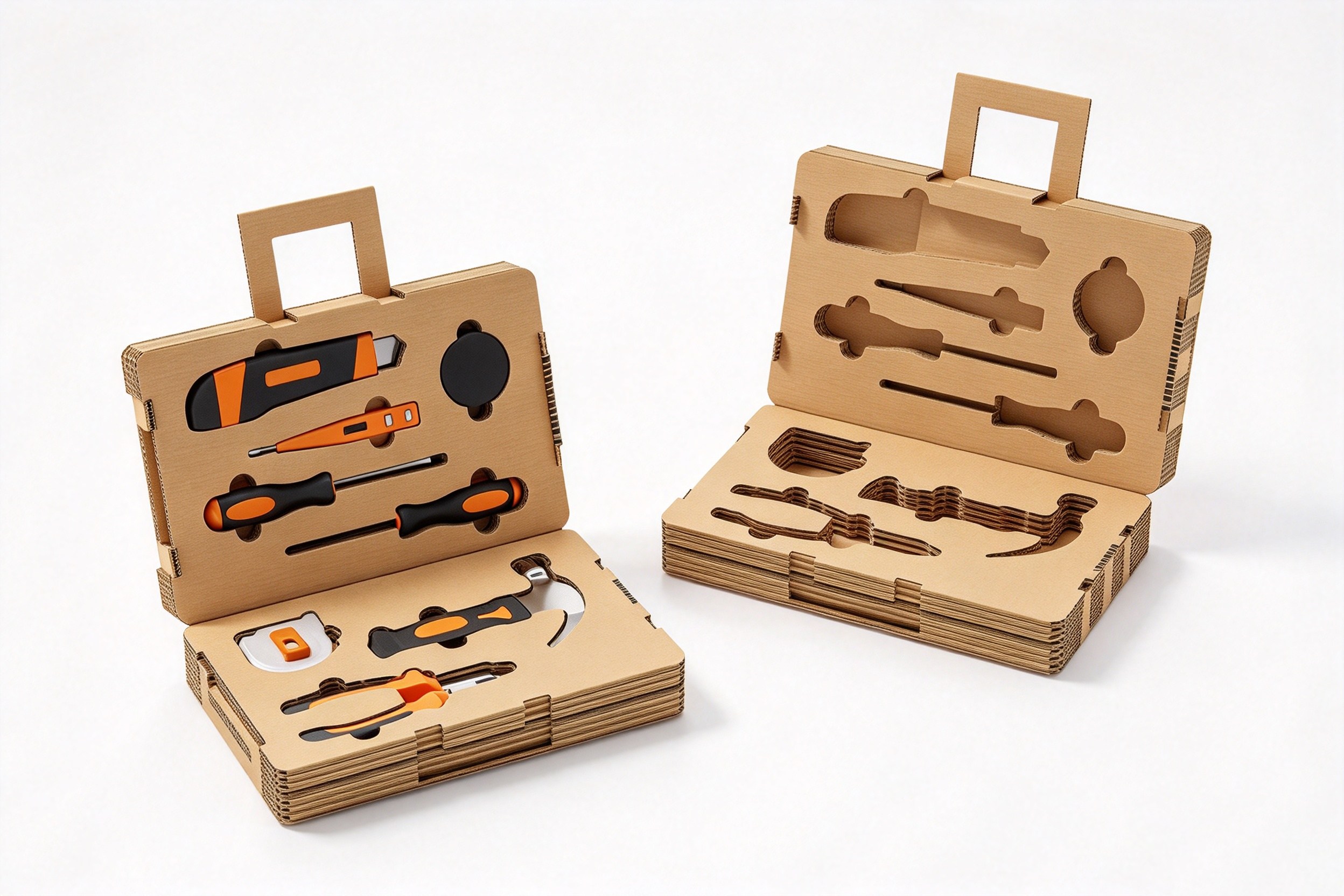 Corrugated Tool Case with Die-Cut Slots packaging product