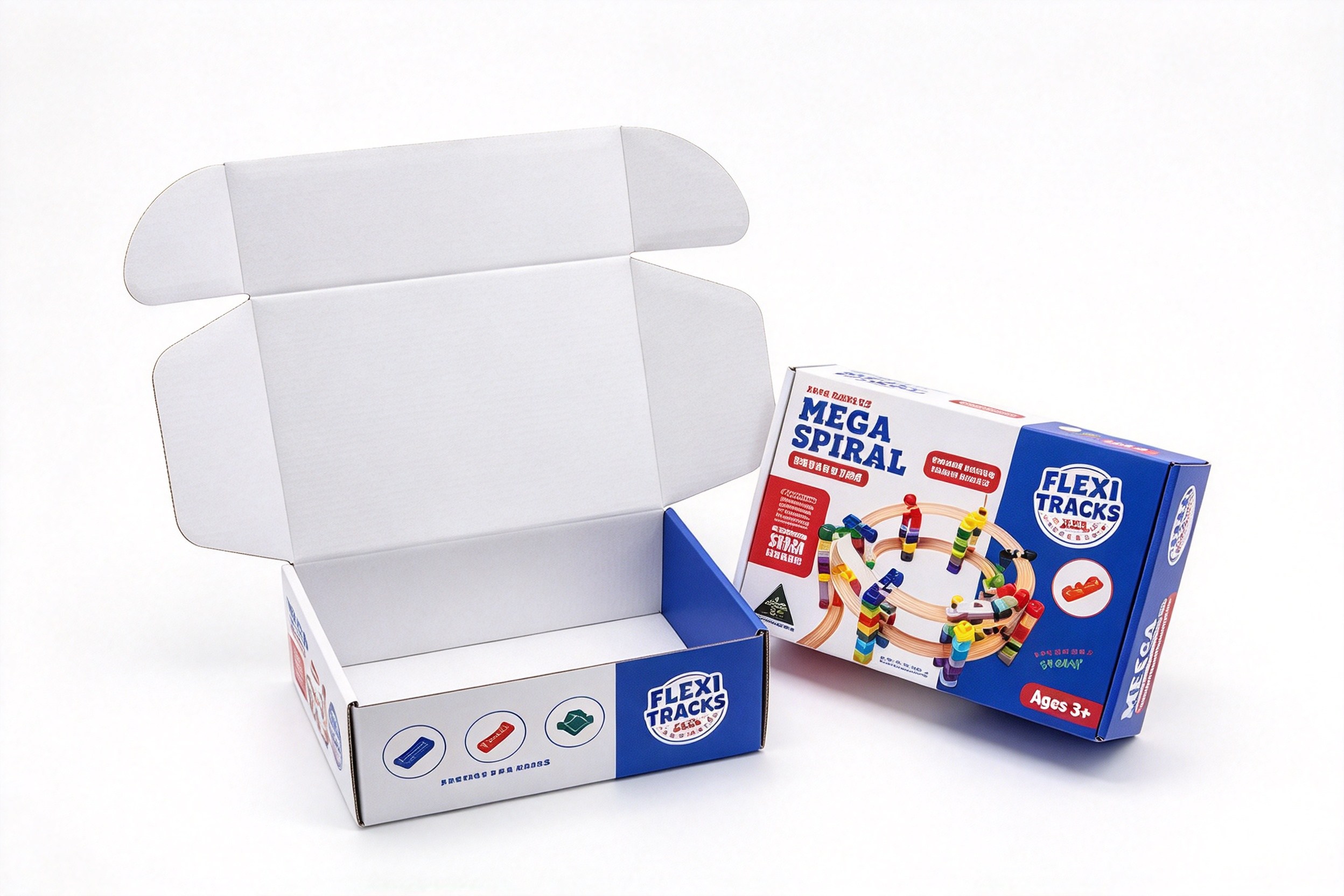 Flexi Tracks Mega Spiral Toy Set Box packaging product