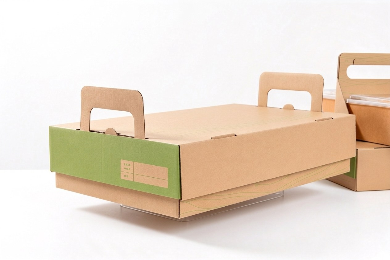 Kraft Catering Carry Tray with Twin Handles packaging product