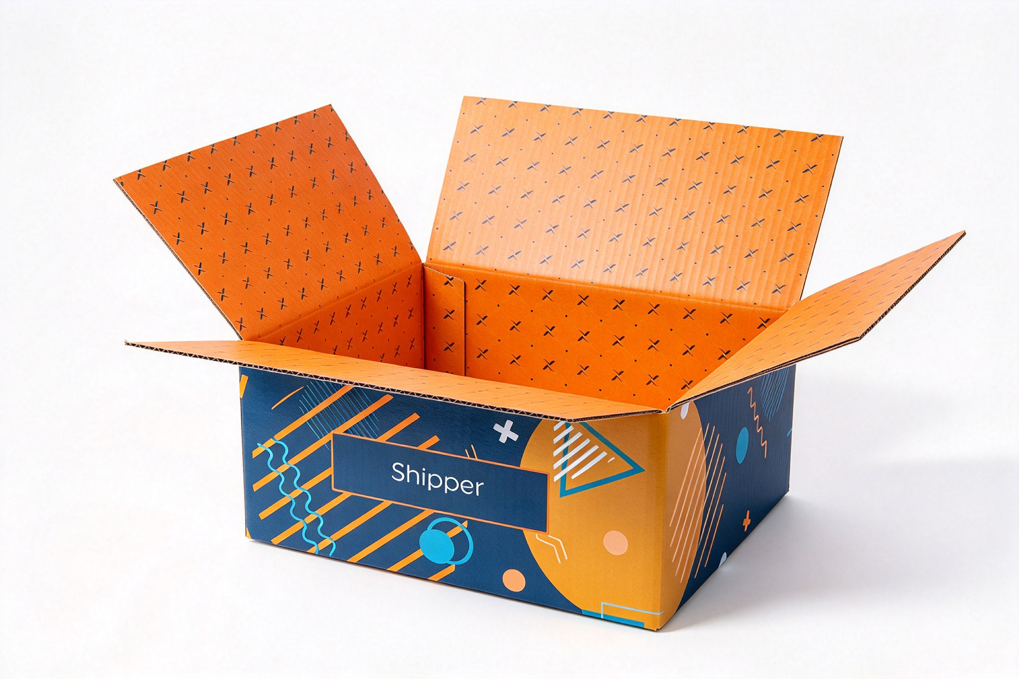 Full-Print Memphis Pattern RSC Shipping Carton packaging product