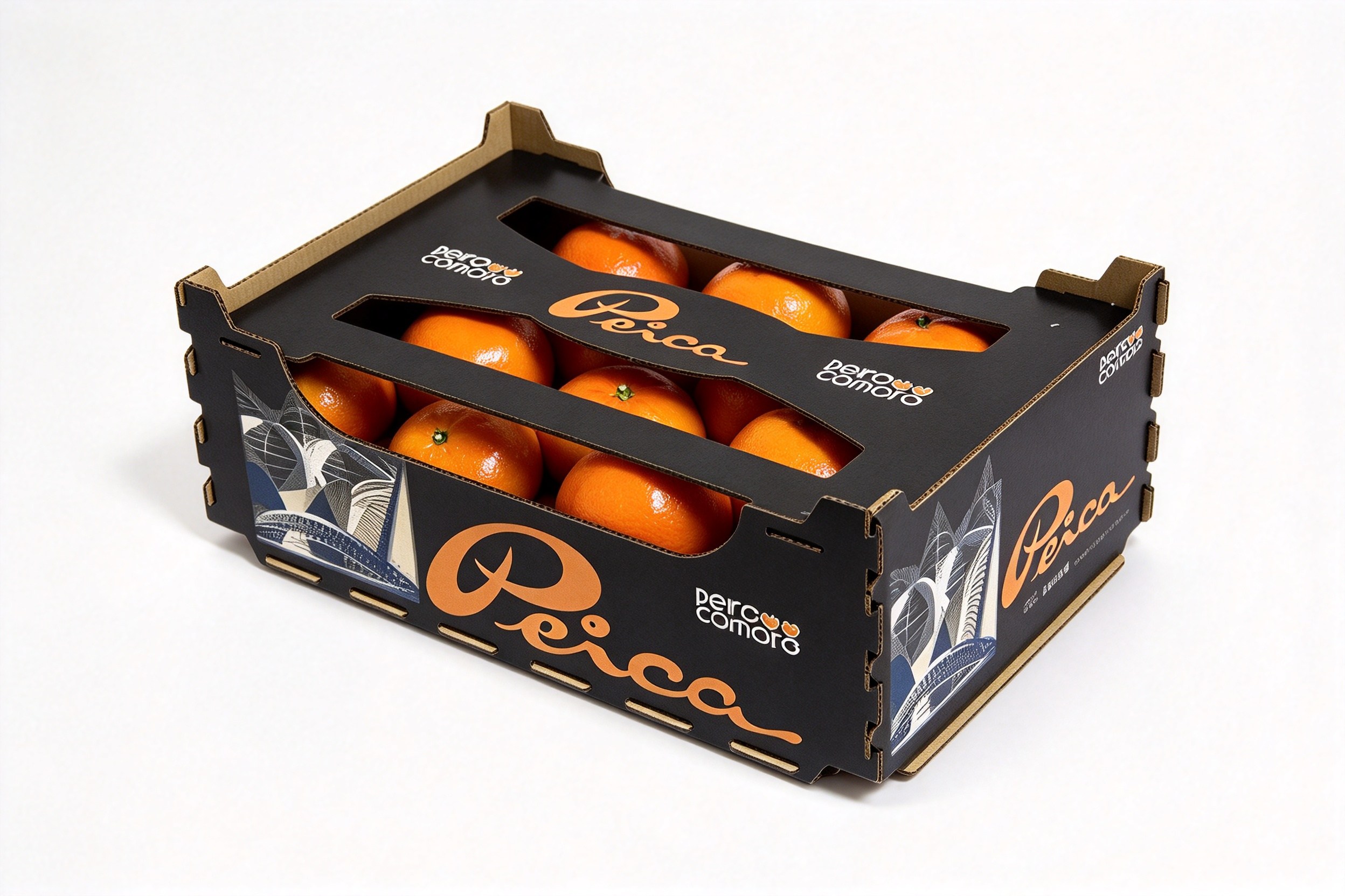 Peica Mandarin Window Display Crate packaging product