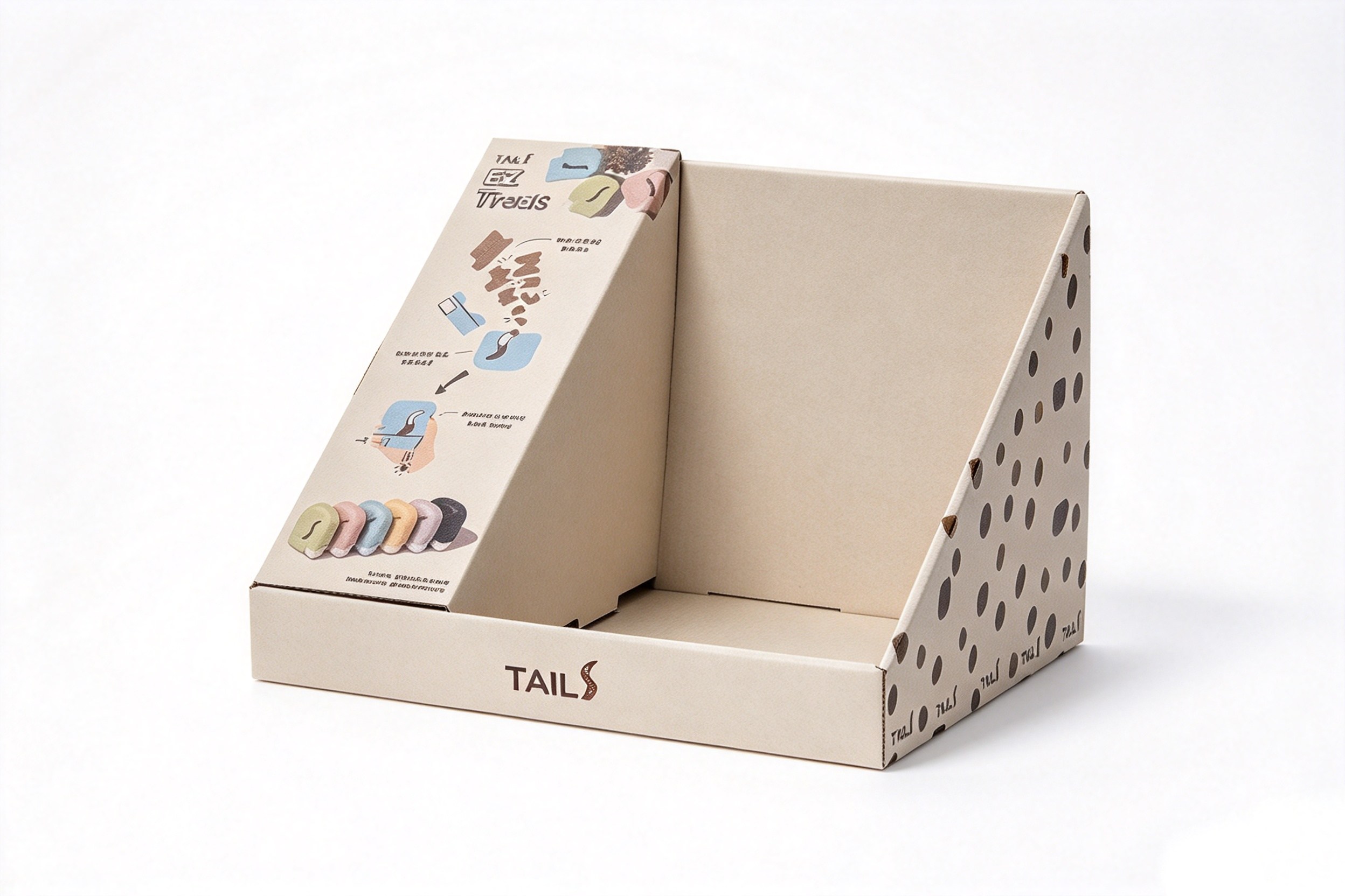 Pet Treat Counter Display Tray with Angled Panel packaging product