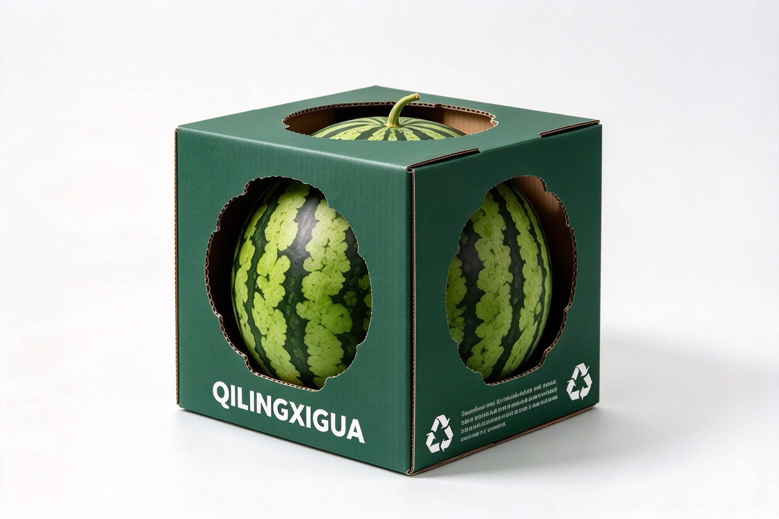 Qilingxigua Watermelon Cutout Display Box packaging product