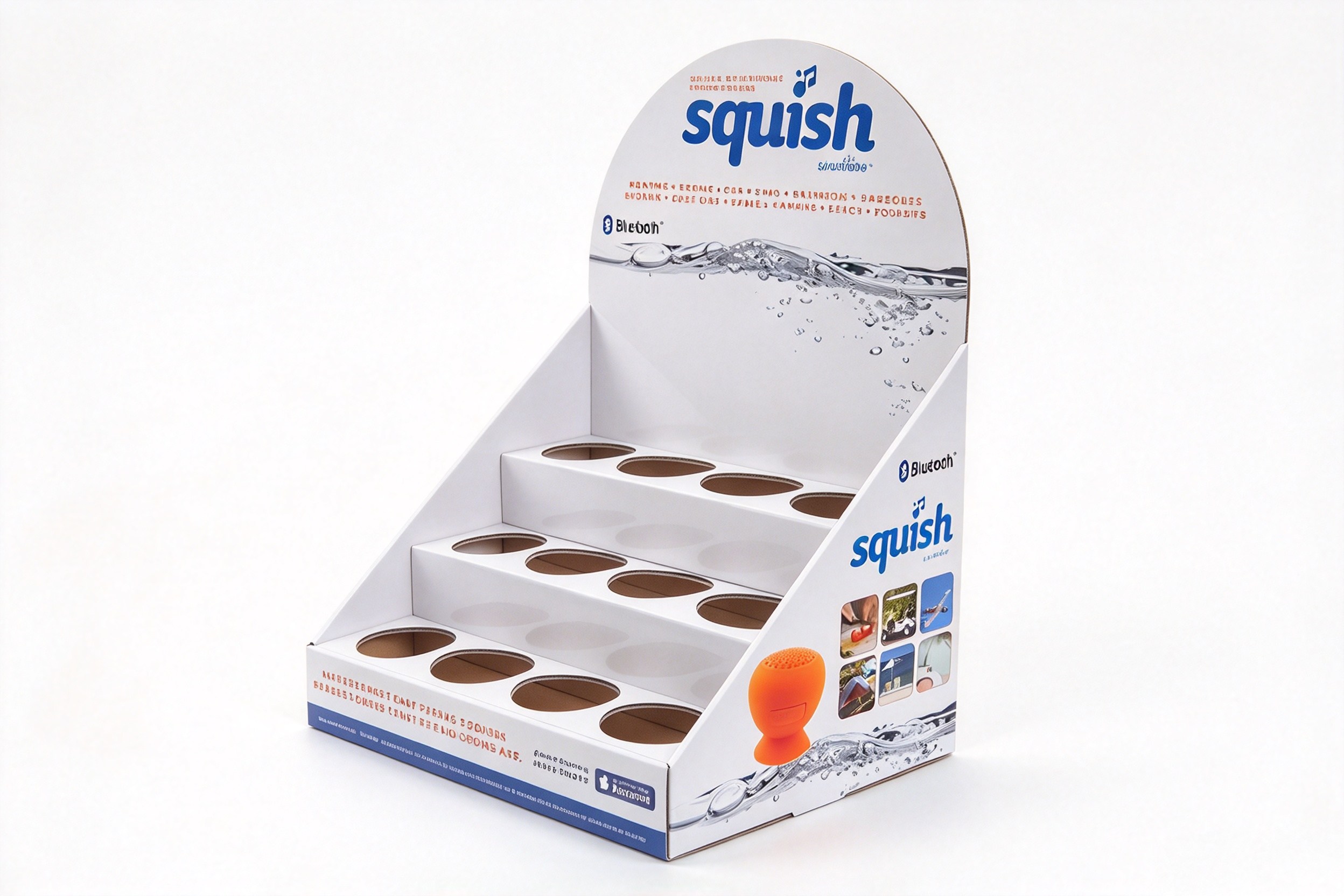 Three-Tier Stepped Well Display for Mini Electronics packaging product