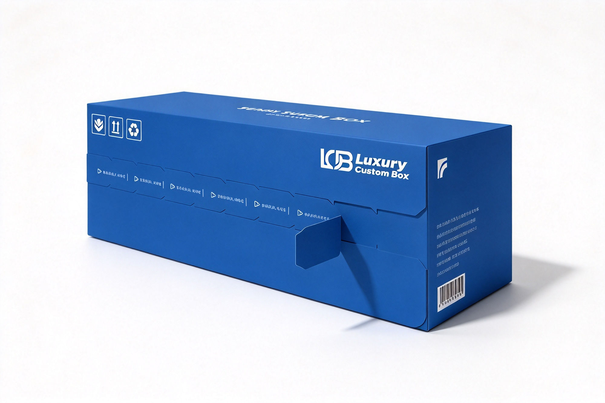 Luxury Custom Blue Tear-Open Presentation Box packaging product
