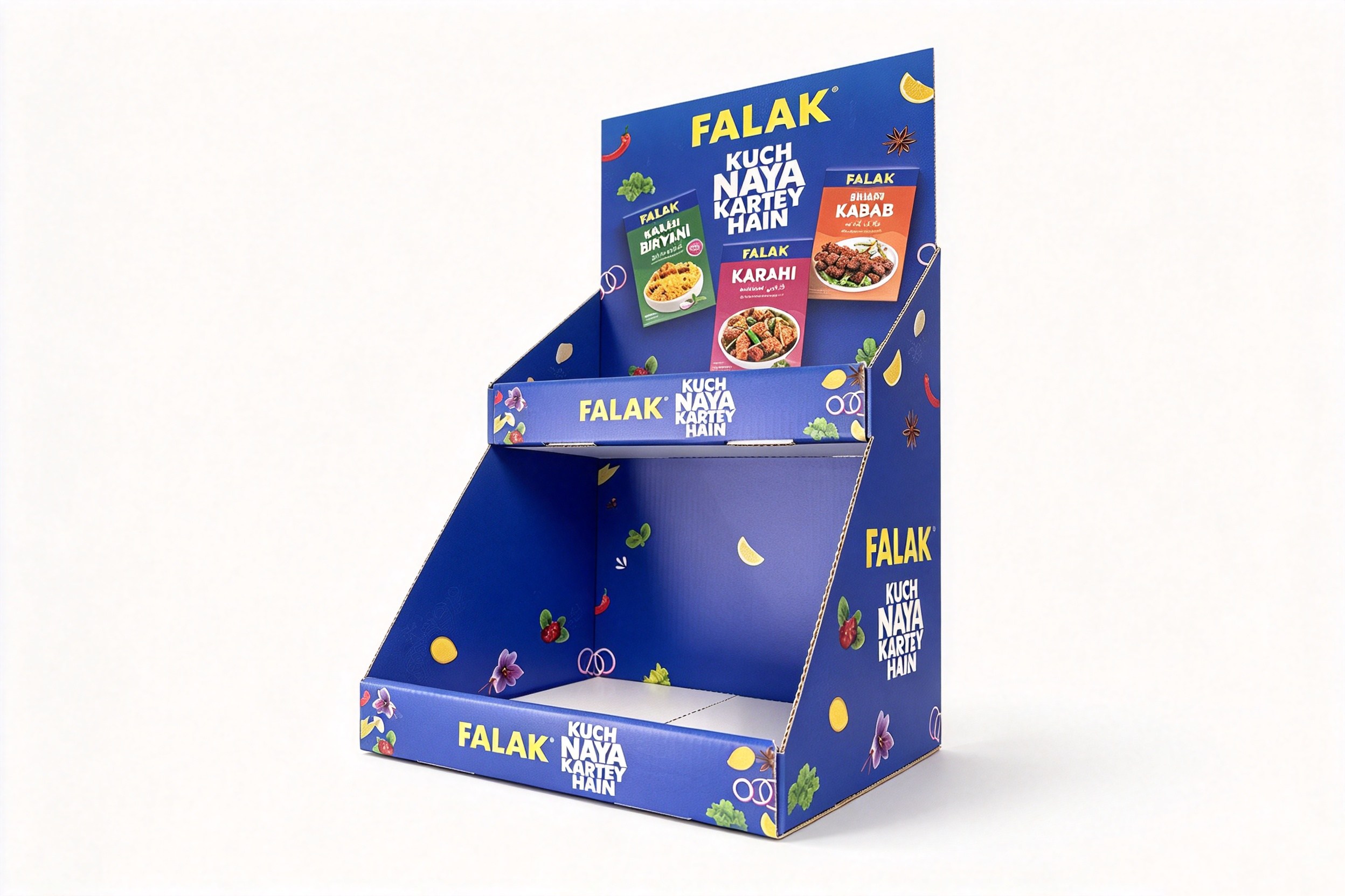 Two-Tier Spice Brand Counter Display Unit packaging product